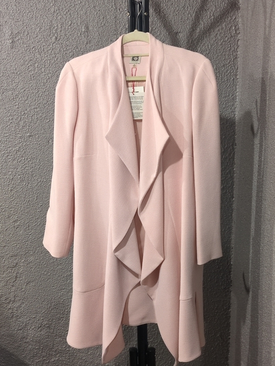 Anne Klein Jackets & Blazers - Light Pink Women's Draped Open Front Coat